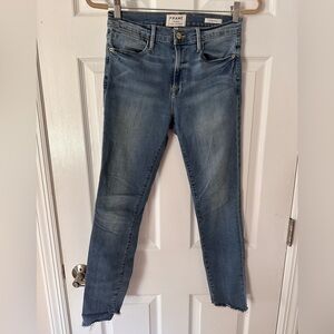 Frame Denim, light wash jeans, skinny